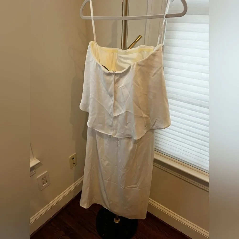 Anthropologie BHLDN Kelli Tulip Hem Dress White Size U.S. 14 - Picture 6 of 9